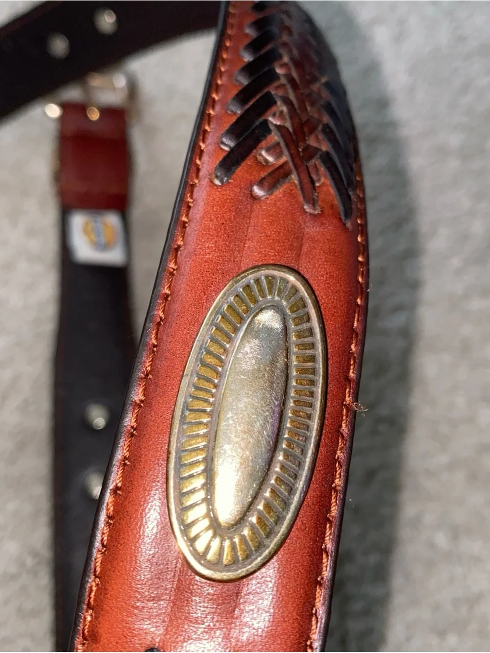Fossil Vintage Cowhide Brown‎ Leather Belt Size 36 Men’s